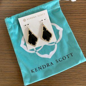 Kendra Scott Alex Drop Earrings Black Opaque Glass